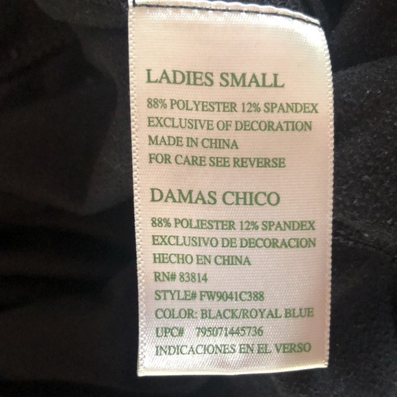 Tangerine workout pants Black and Royal Blue Sz S - Picture 4 of 5